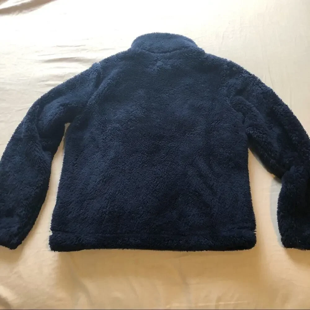 NWT J.Crew Size Medium Kids Navy Sherpa Pullover